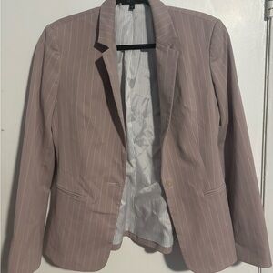 Express Light Brown Pinstripe Blazer